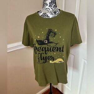 Celebrate It - women’s Olive Green Tshirt, size Lg. 100% cotton